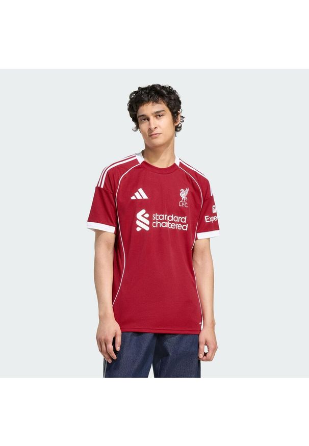 Adidas - Koszulka Liverpool FC 25/26 Home Jersey. Kolor: czerwony. Materiał: jersey. Długość: długie. Sport: piłka nożna