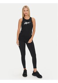 Reebok Koszulka techniczna Te Graphic Tank-Vector HT6180 Czarny Regular Fit. Kolor: czarny. Materiał: bawełna #4