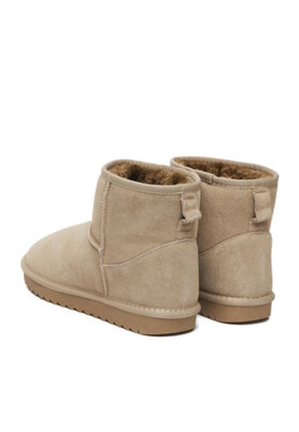 DeeZee Śniegowce DZ-79 Beżowy. Kolor: beżowy. Materiał: skóra, zamsz