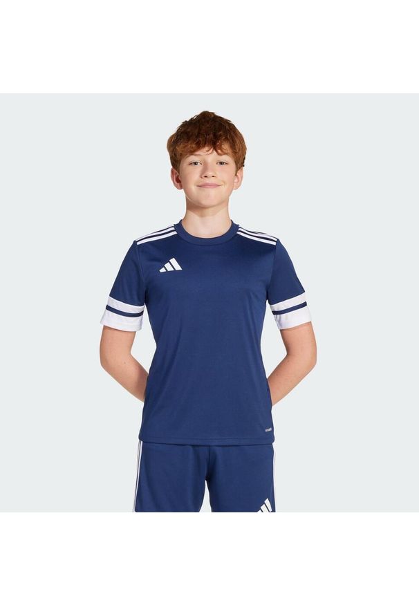 Adidas - Koszulka Squadra 25 Kids. Kolor: wielokolorowy, niebieski, biały. Materiał: materiał. Sport: piłka nożna