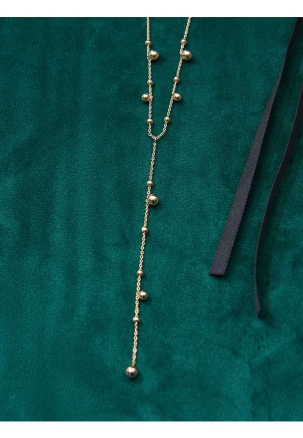 Sinsay - Naszyjnik z błyszczącym wykończeniem - złoty. Materiał: złote. Kolor: złoty