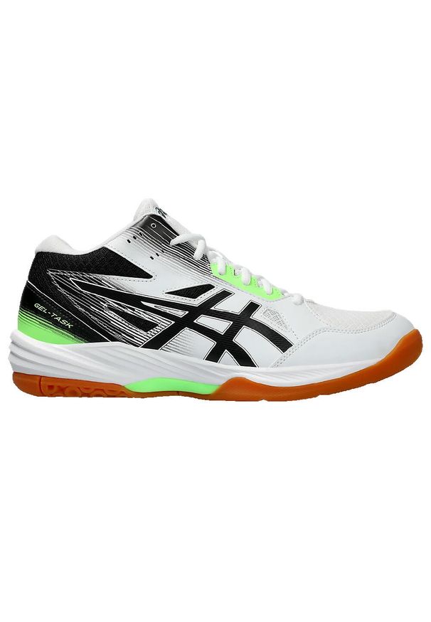 Buty siatkarskie męskie Asics Gel Task Mt 3. Zapięcie: sznurówki. Kolor: biały, wielokolorowy, czarny. Materiał: materiał, syntetyk. Szerokość cholewki: normalna