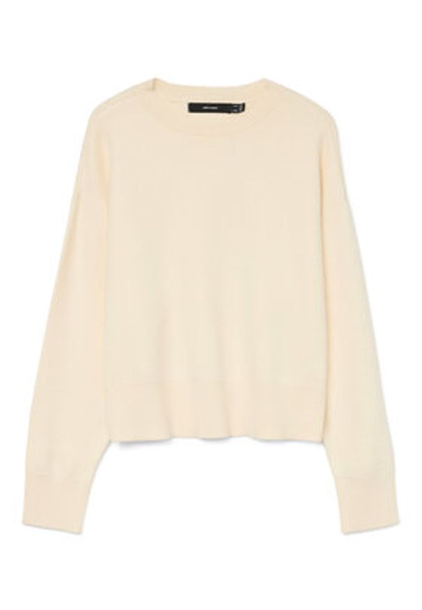 Vero Moda Sweter Gold Art 10332206 Beżowy Regular Fit. Kolor: beżowy. Materiał: syntetyk