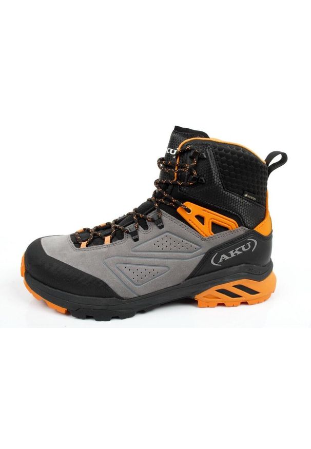 Buty trekkingowe męskie GTX Aku Reactive. Kolor: wielokolorowy, czarny, szary. Materiał: skóra. Szerokość cholewki: normalna