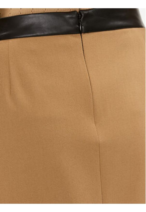 DKNY Spódnica mini P3GN7U37 Brązowy Regular Fit. Kolor: brązowy. Materiał: wiskoza, syntetyk