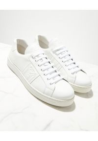prada - PRADA - Białe sneakersy z logo. Kolor: biały. Materiał: guma #6