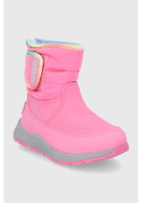 Ugg - UGG Buty dziecięce Toty Weather kolor różowy. Nosek buta: okrągły. Zapięcie: rzepy. Kolor: różowy. Materiał: guma #4