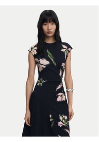 Desigual Sukienka codzienna Katrina 25WWVK12 Czarny Slim Fit. Okazja: na co dzień. Kolor: czarny. Materiał: bawełna. Typ sukienki: proste. Styl: casual