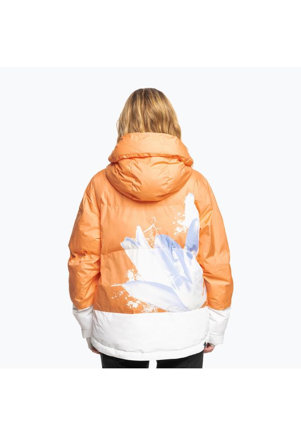 Roxy - Kurtka snowboardowa damska ROXY Chloe Kim Puffy. Kolor: pomarańczowy. Sezon: zima. Sport: snowboard