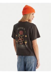 RVCA T-Shirt EVJZT00166 Czarny Regular Fit. Kolor: czarny. Materiał: bawełna #1
