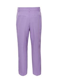 YAS Spodnie materiałowe 26028860 Fioletowy Regular Fit. Kolor: fioletowy. Materiał: materiał #4