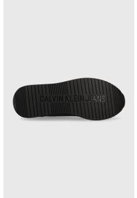 Calvin Klein Jeans sneakersy YW0YW00840 RUNNER SOCK LACEUP NY-LTH W kolor czarny. Nosek buta: okrągły. Zapięcie: sznurówki. Kolor: czarny. Materiał: guma #3