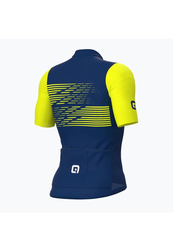 ALÉ CYCLING - Koszulka rowerowa męska Alé Maglia MC Logo. Kolor: wielokolorowy, niebieski, żółty
