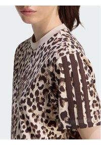 Adidas - adidas T-Shirt Seasonal Essentials Animal Print KH1549 Beżowy Regular Fit. Kolor: beżowy. Materiał: bawełna. Wzór: nadruk #2