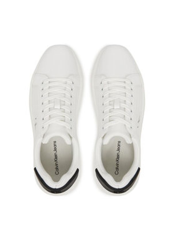 Calvin Klein Jeans Sneakersy Chunky Cupsole Ru Patch Lth YM0YM01296 Biały. Kolor: biały. Materiał: skóra