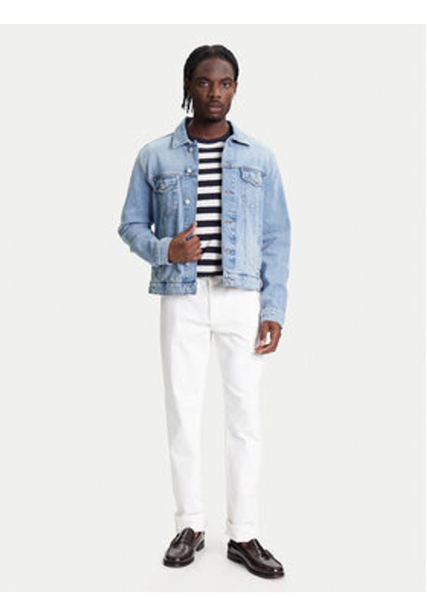Tommy Jeans Kurtka jeansowa Ryan DM0DM21916 Niebieski Regular Fit. Kolor: niebieski. Materiał: bawełna