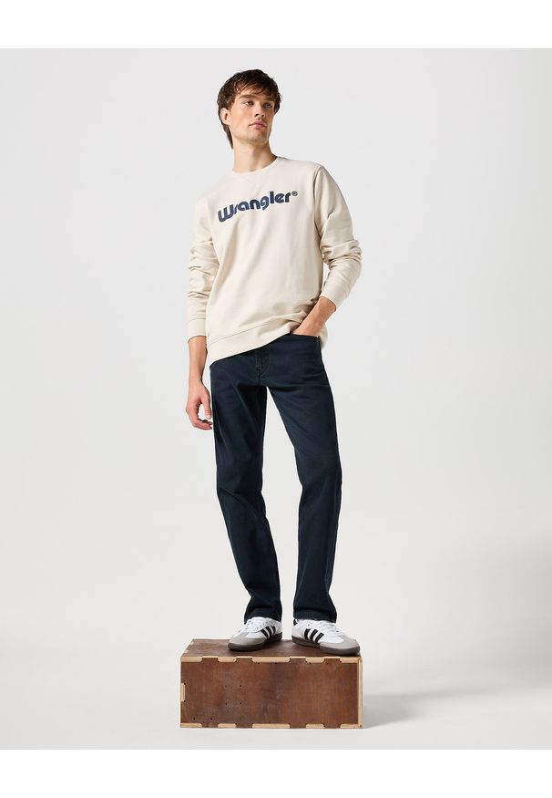 Wrangler - MESKA BLUZA WRANGLER LOGO CREW SWEAT VINTAGE WHITE 112350538. Styl: vintage