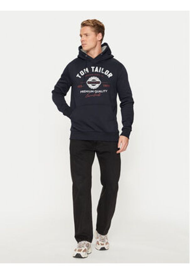 Tom Tailor Bluza 1043292 Granatowy Regular Fit. Kolor: niebieski. Materiał: syntetyk, bawełna