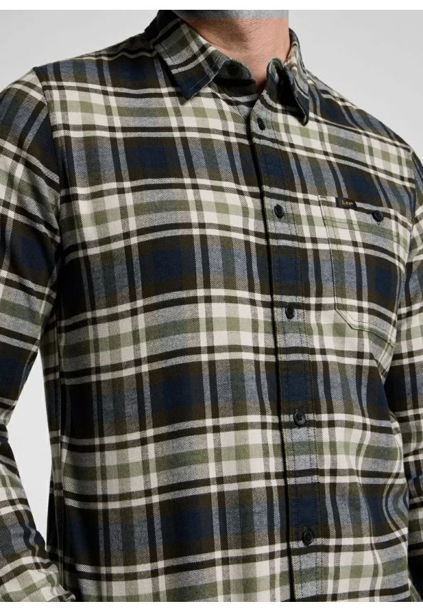 Lee - LEE MĘSKA KOSZULA LEE LEESURE SHIRT GREEN 112355701