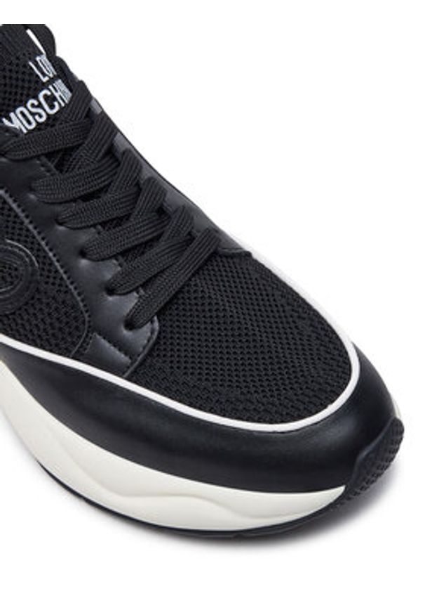 Love Moschino - LOVE MOSCHINO Sneakersy JA15416G0LIYK00A Czarny. Kolor: czarny. Materiał: materiał