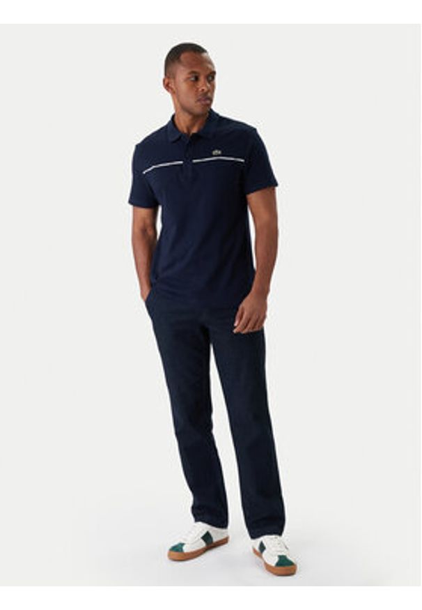 Lacoste Polo PH9863 Granatowy Regular Fit. Typ kołnierza: polo. Kolor: niebieski. Materiał: bawełna