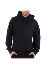 Bluza Champion Waffle Insert Reverse Weave Hoodie 218643-KK001 - czarna. Typ kołnierza: kaptur. Kolor: czarny. Materiał: tkanina, bawełna, poliester. Wzór: aplikacja. Styl: sportowy, klasyczny