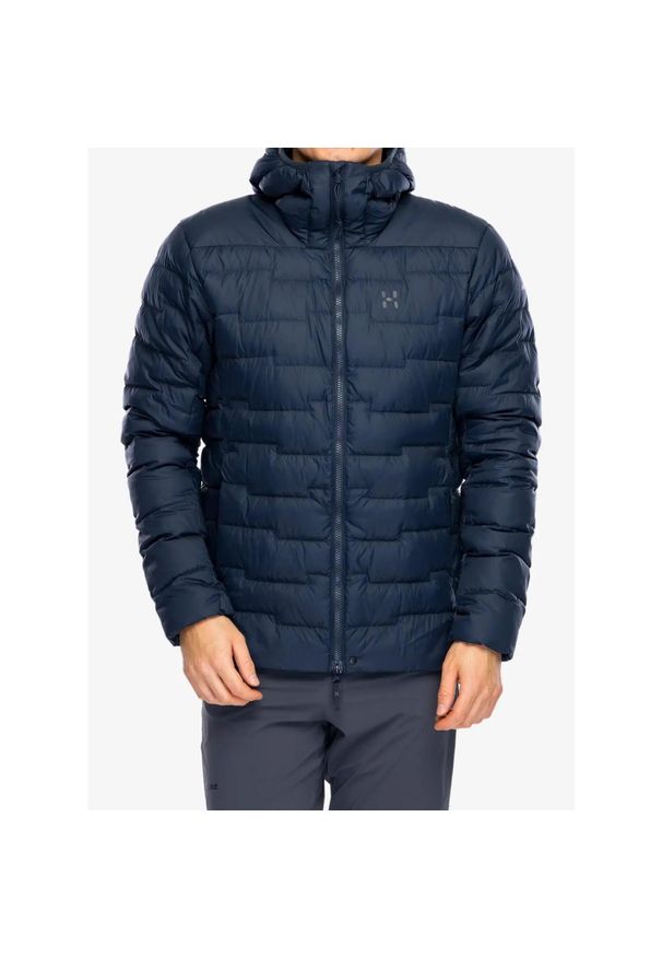 Haglöfs - Kurtka puchowa męska Haglofs ROC Flash Down Hood. Kolor: niebieski. Materiał: puch. Sport: turystyka piesza