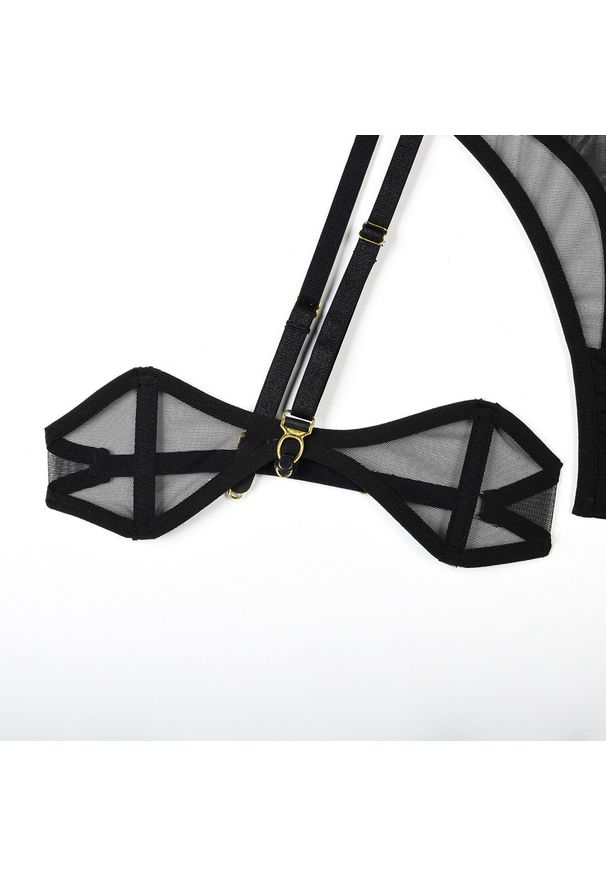 Intica - Zestaw bielizny z siateczki elegancki i trwały Shani. Kolor: czerwony. Materiał: materiał