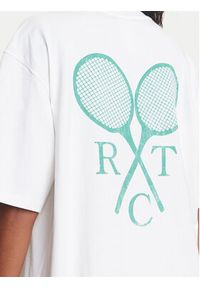 Adidas - adidas T-Shirt Retro Tennis Boyfriend JW0226 Biały Oversize. Kolor: biały. Materiał: bawełna. Styl: retro