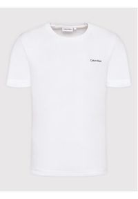 Calvin Klein T-Shirt Micro Logo Interlock K10K109894 Biały Regular Fit. Kolor: biały. Materiał: bawełna #2