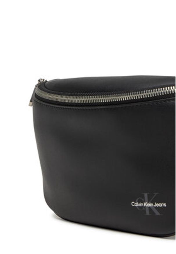 Calvin Klein Jeans Saszetka nerka Mono Logo Waistbag 38 LV04G3012G Czarny. Kolor: czarny. Materiał: skóra