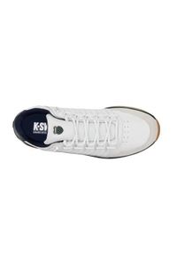 Buty do chodzenia męskie K-Swiss 08907186. Kolor: biały. Materiał: skóra. Szerokość cholewki: normalna. Sport: turystyka piesza