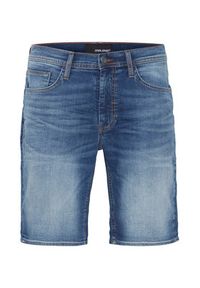 Blend Szorty jeansowe 20713326 Niebieski Slim Fit. Kolor: niebieski. Materiał: bawełna