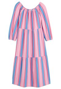 bonprix - Sukienka dziewczęca z dżerseju z bawełny organicznej. Kolor: różowy. Materiał: bawełna, jersey #1