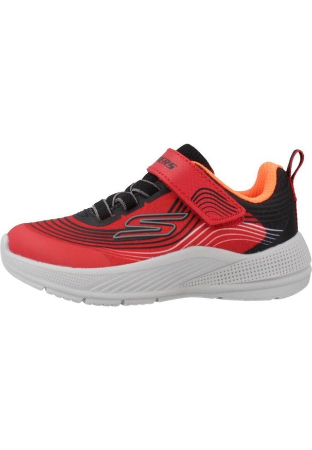 skechers - Buty do chodzenia niemowlęce Skechers Microspec Advance. Kolor: czerwony. Materiał: syntetyk, materiał. Szerokość cholewki: normalna. Model: Skechers Sport. Sport: turystyka piesza