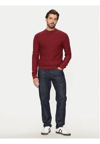 Selected Homme Sweter Tion 16095640 Czerwony Regular Fit. Kolor: czerwony. Materiał: bawełna #5