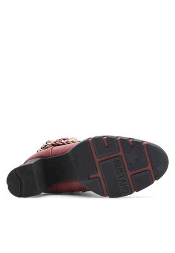 Mustang Botki 1363-505 Czerwony. Kolor: czerwony. Materiał: materiał