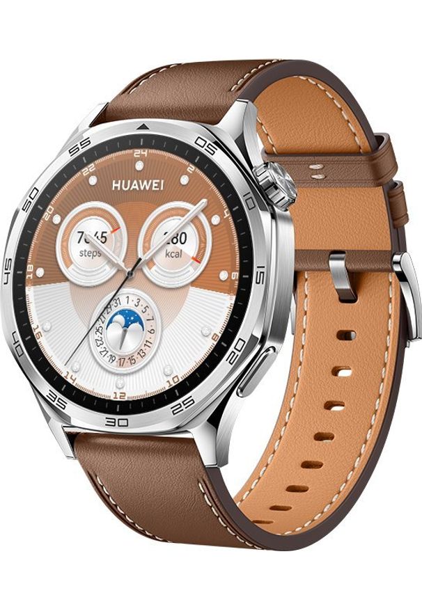 HUAWEI - Smartwatch Huawei Watch GT5 Classic 46mm Brązowy (Vili-B19L). Rodzaj zegarka: smartwatch. Kolor: brązowy