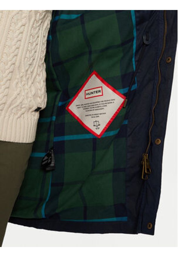 Hunter Parka Liam HARM0028242 Granatowy Regular Fit. Kolor: niebieski. Materiał: bawełna