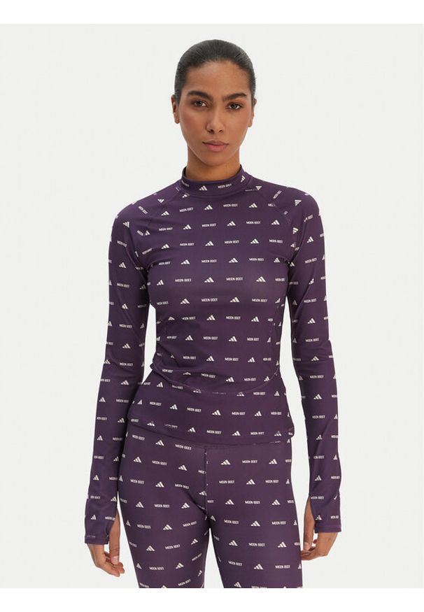 Adidas - adidas Bluzka Moon Boot JM1104 Fioletowy Slim Fit. Kolor: fioletowy. Materiał: syntetyk