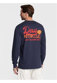 Deus Ex Machina Longsleeve Marigold Ls DMF221379 Granatowy Regular Fit. Kolor: niebieski. Materiał: bawełna. Długość rękawa: długi rękaw