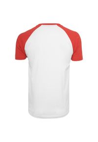 BUILD YOUR BRAND - Kontrastowa Koszulka Raglan Unisex Dla Dorosłych. Kolor: biały, czerwony, wielokolorowy. Długość rękawa: raglanowy rękaw