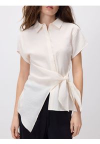 Reserved - Bluzka z modalem - złamana biel. Materiał: tkanina #1