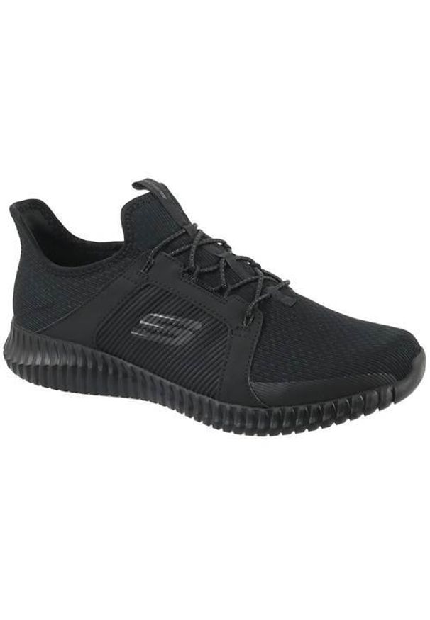 skechers - Buty do chodzenia męskie Skechers Elite Flex. Kolor: czarny. Materiał: syntetyk, materiał, tkanina. Szerokość cholewki: normalna. Sport: turystyka piesza