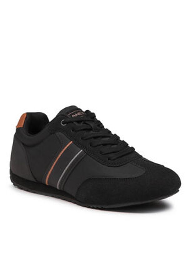 Lanetti Sneakersy MP07-01378-03 Czarny. Kolor: czarny. Materiał: skóra