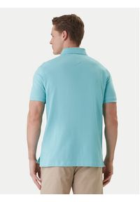 TOMMY HILFIGER - Tommy Hilfiger Polo 1985 MW0MW17770 Turkusowy Regular Fit. Typ kołnierza: polo. Kolor: turkusowy. Materiał: bawełna #4