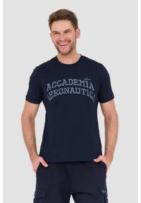 Aeronautica Militare - AERONAUTICA MILITARE Granatowy bawełniany męski t-shirt M.C., Rozmiar S. Kolor: niebieski. Materiał: bawełna #1