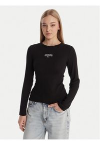 Guess Jeans T-Shirt W6RP22 KA0H1 Czarny Slim Fit. Kolor: czarny. Materiał: bawełna #1