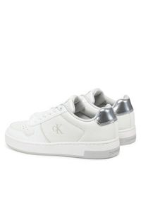 Calvin Klein Jeans Sneakersy Basket Cupsole Low Mg YW0YW01765 Biały. Kolor: biały. Materiał: skóra #4