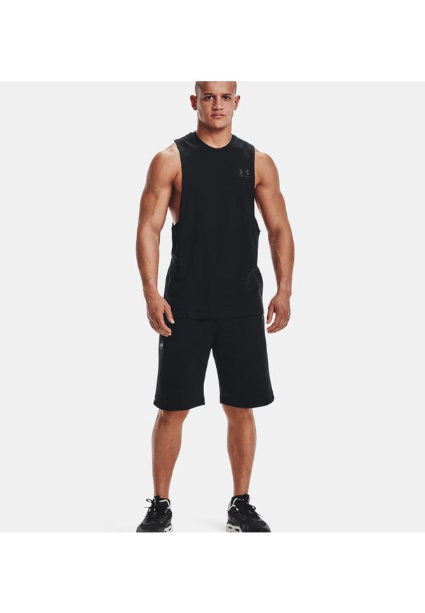 Under Armour - UNDER ARMOUR UA SPORTSTYLE LC SS Koszulka męska treningowa. Kolor: czarny. Materiał: materiał, tkanina. Sezon: lato. Sport: fitness
